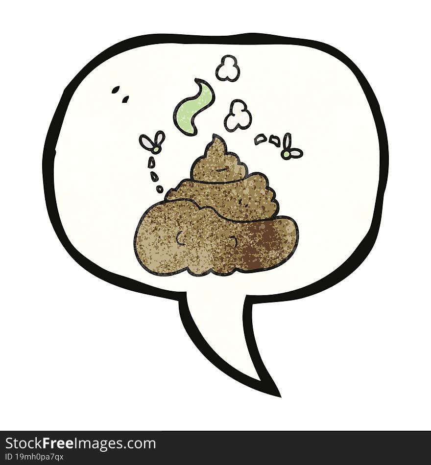 speech bubble textured cartoon gross poop