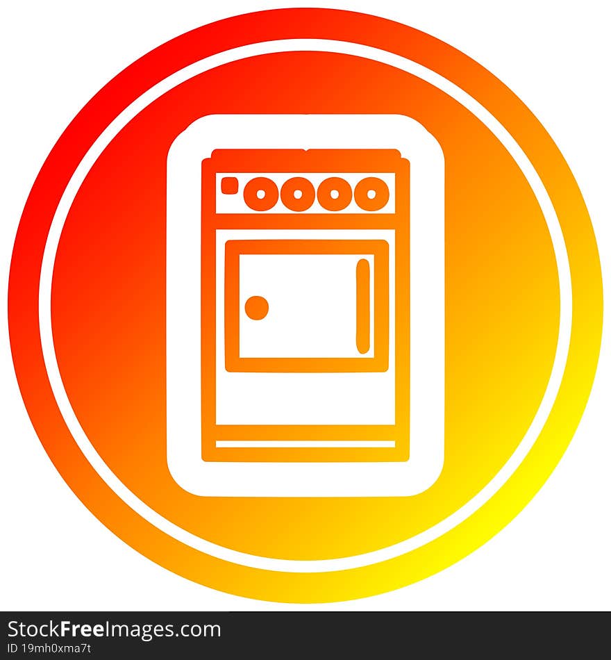 kitchen cooker circular in hot gradient spectrum