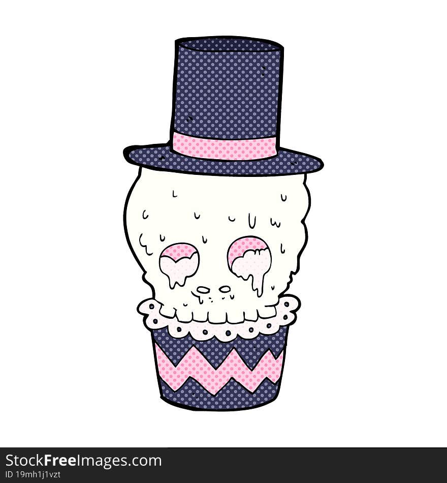 spooky cupcake cartoon