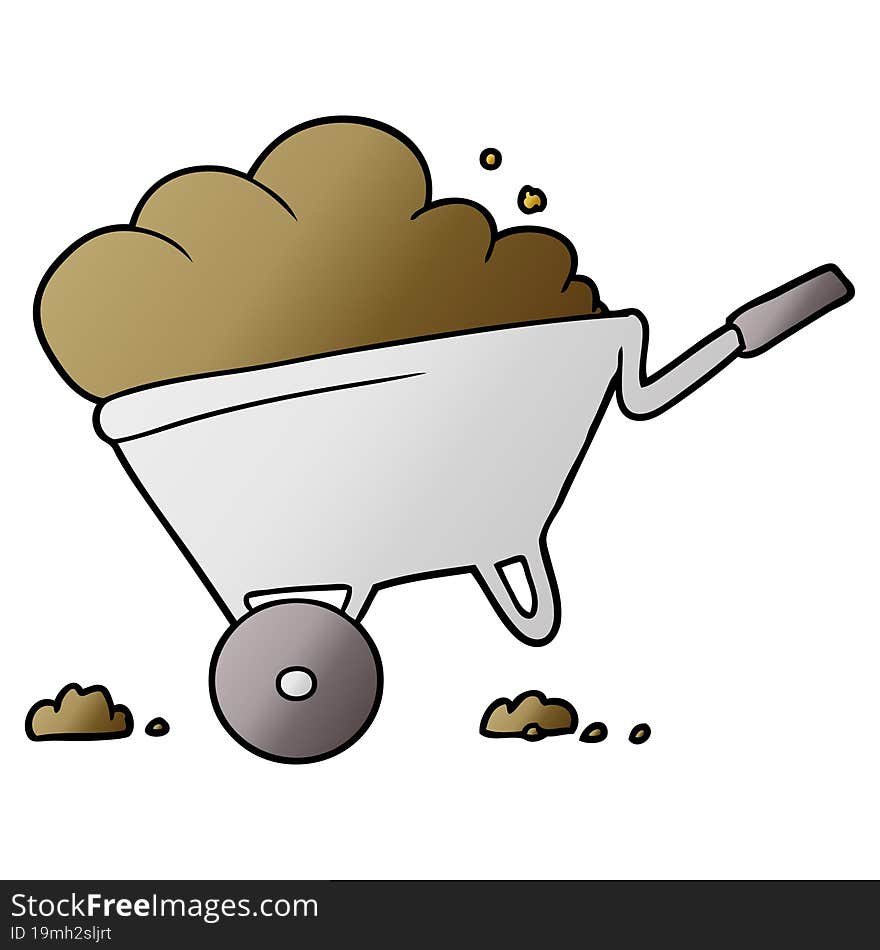 cartoon wheelbarrow. cartoon wheelbarrow