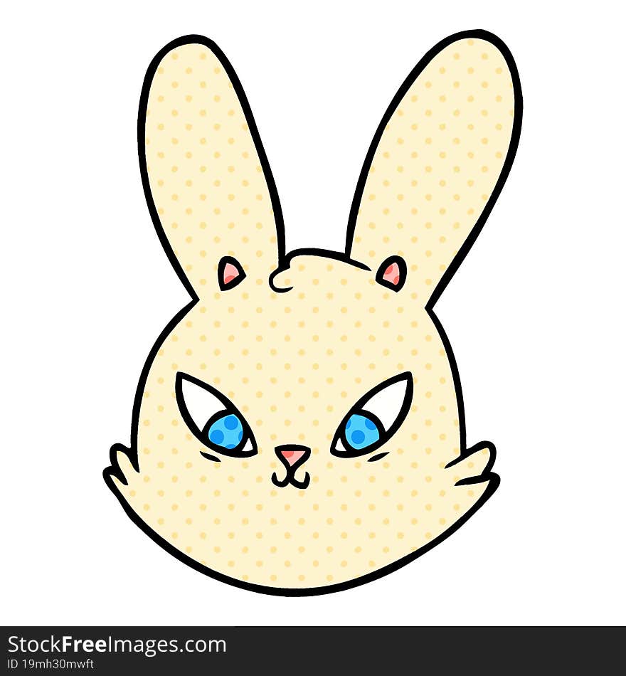 cartoon bunny face. cartoon bunny face