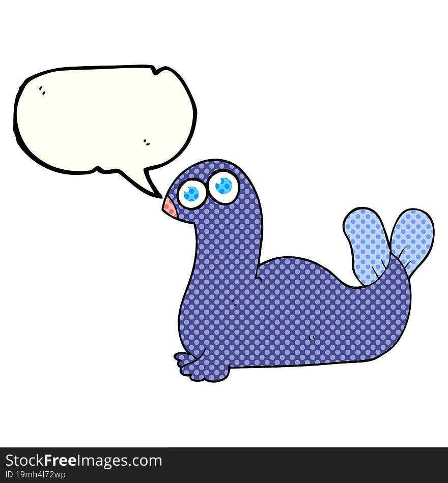 comic book speech bubble cartoon seal