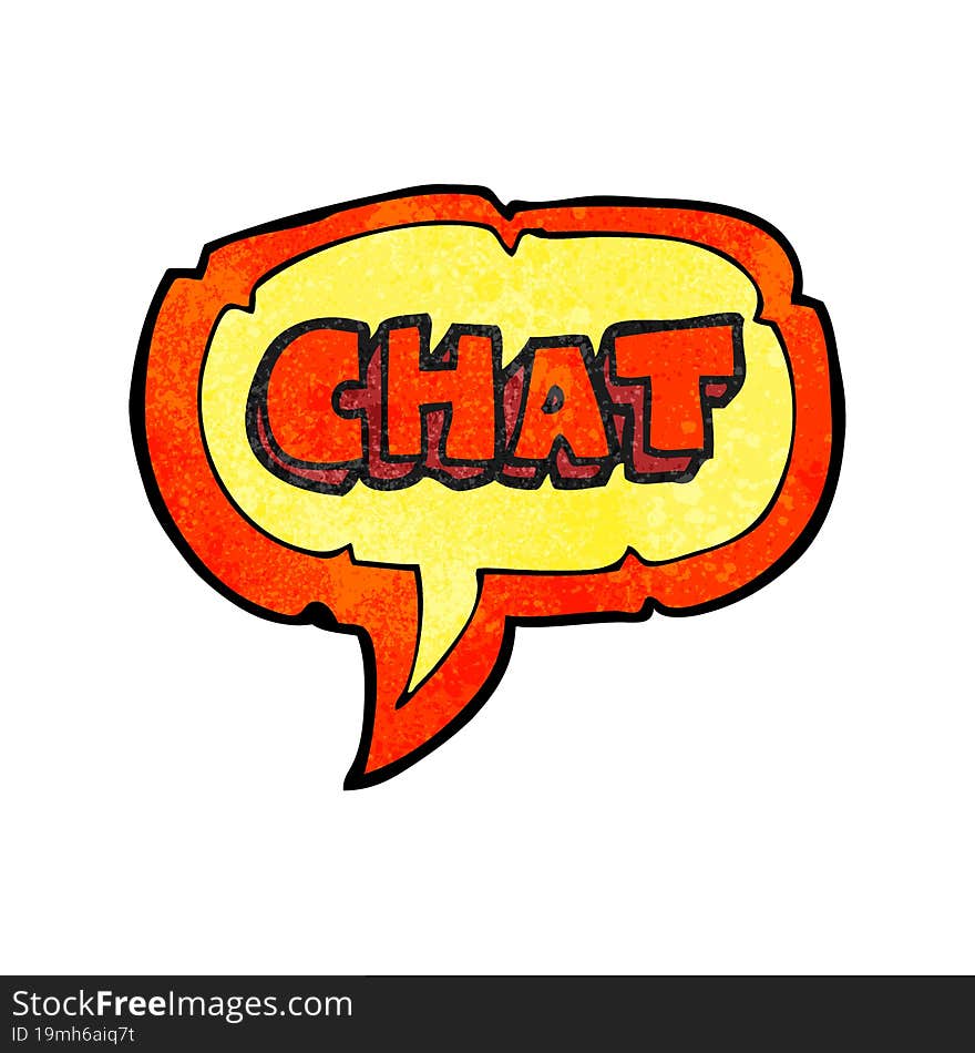 freehand textured cartoon chat symbol