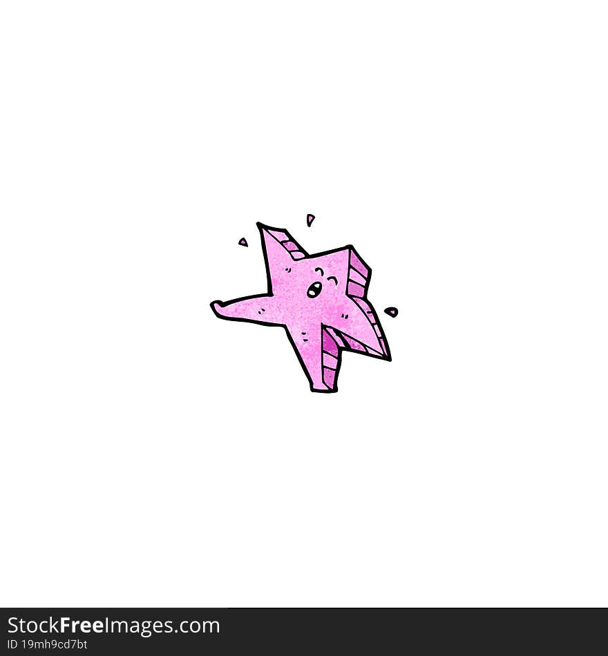 pink star cartoon character