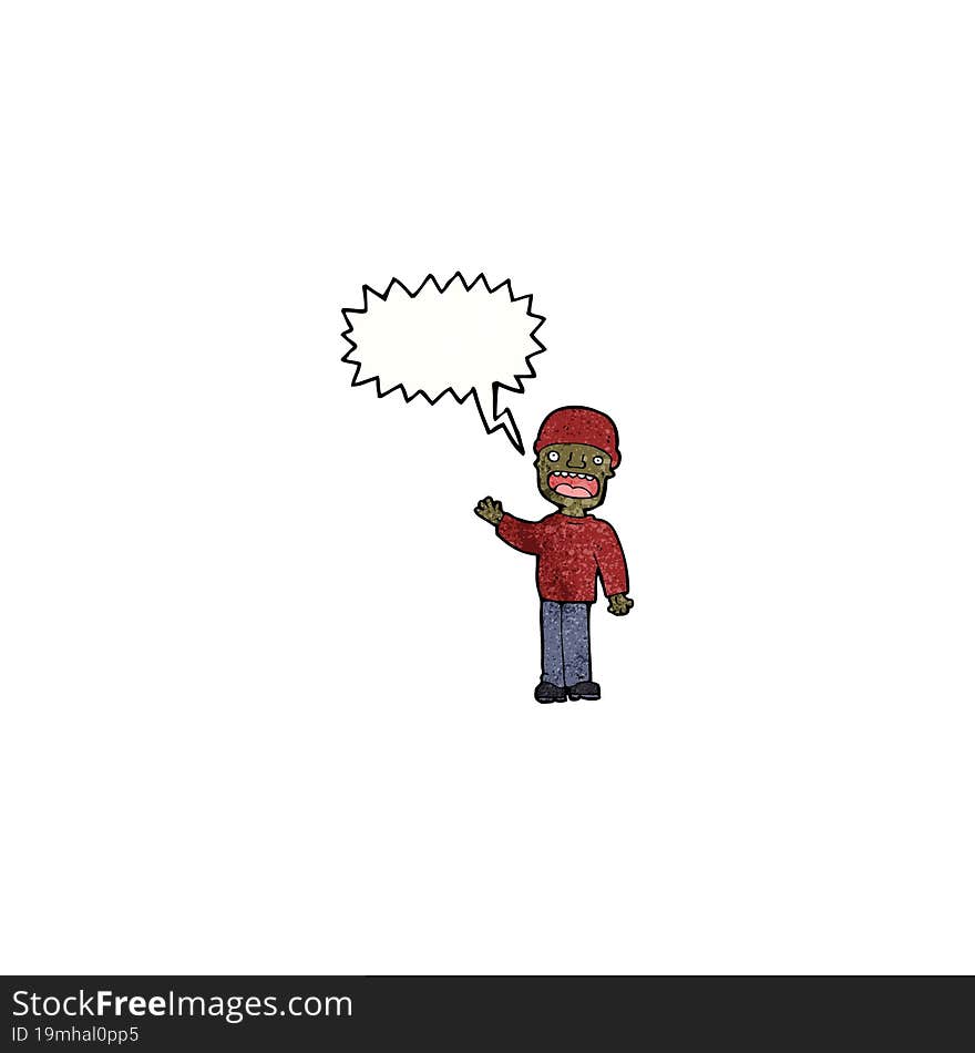 cartoon man arguing