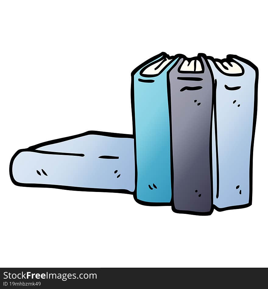 vector gradient illustration cartoon books