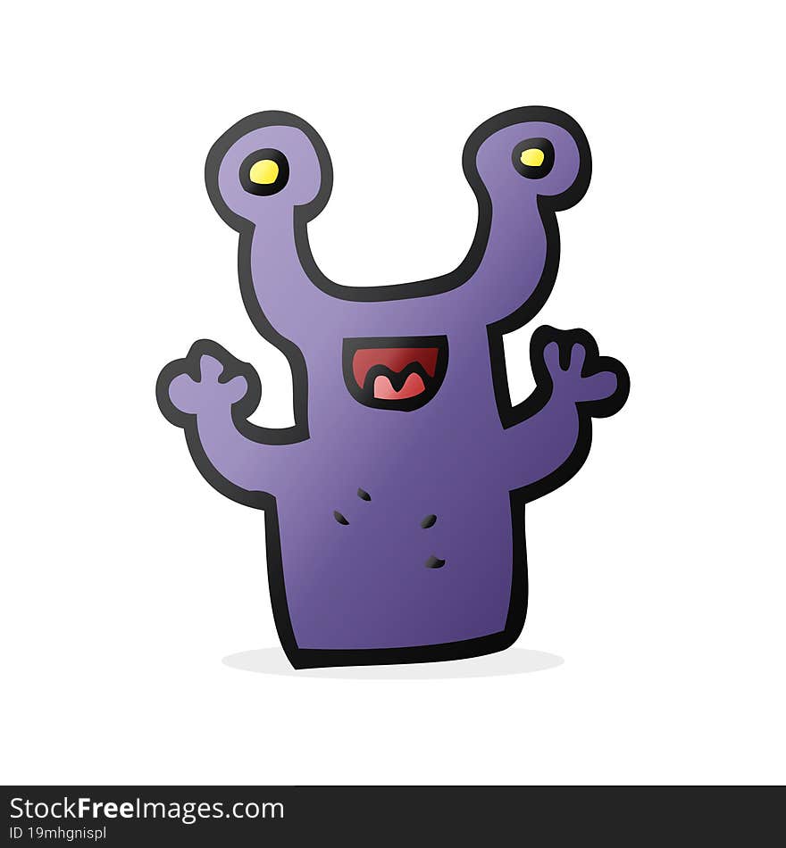 cartoon little alien