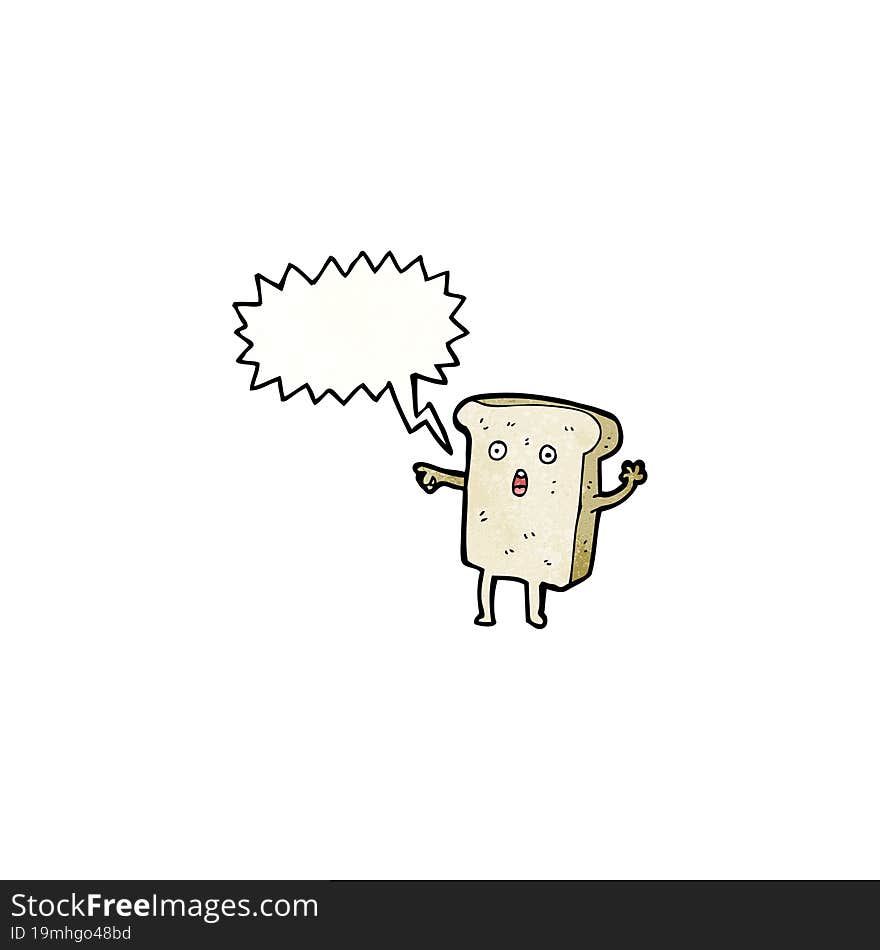 slice of bread cartoon character