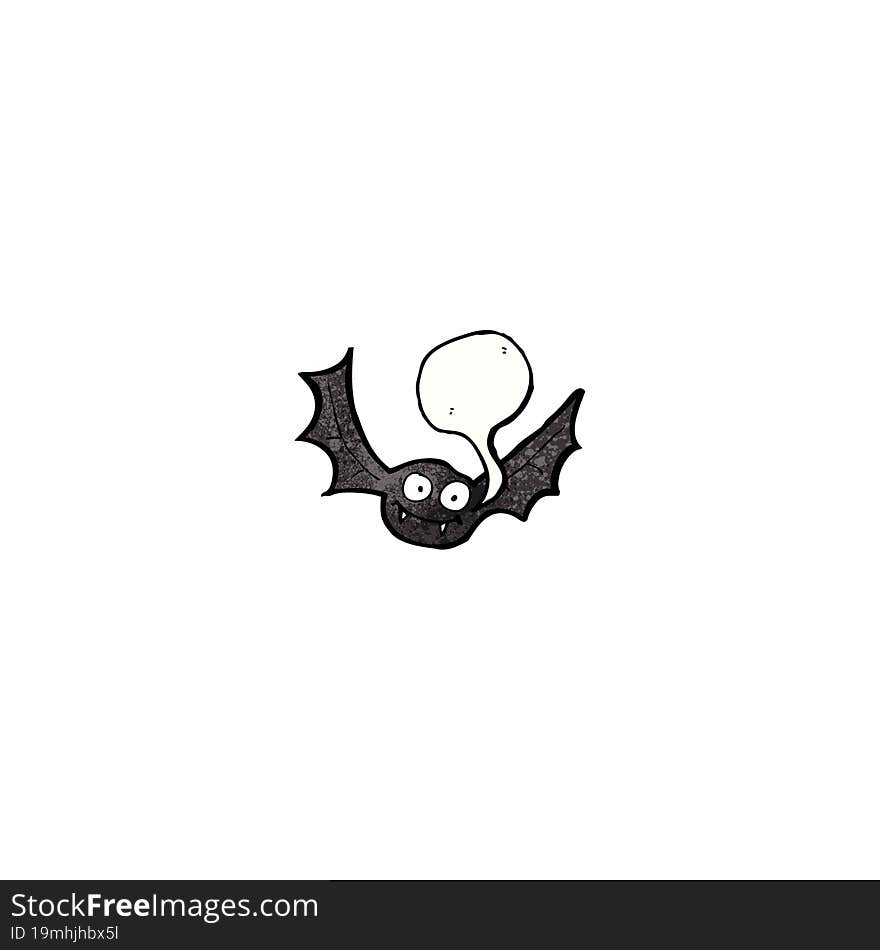 Halloween Bat With Speech Bubble