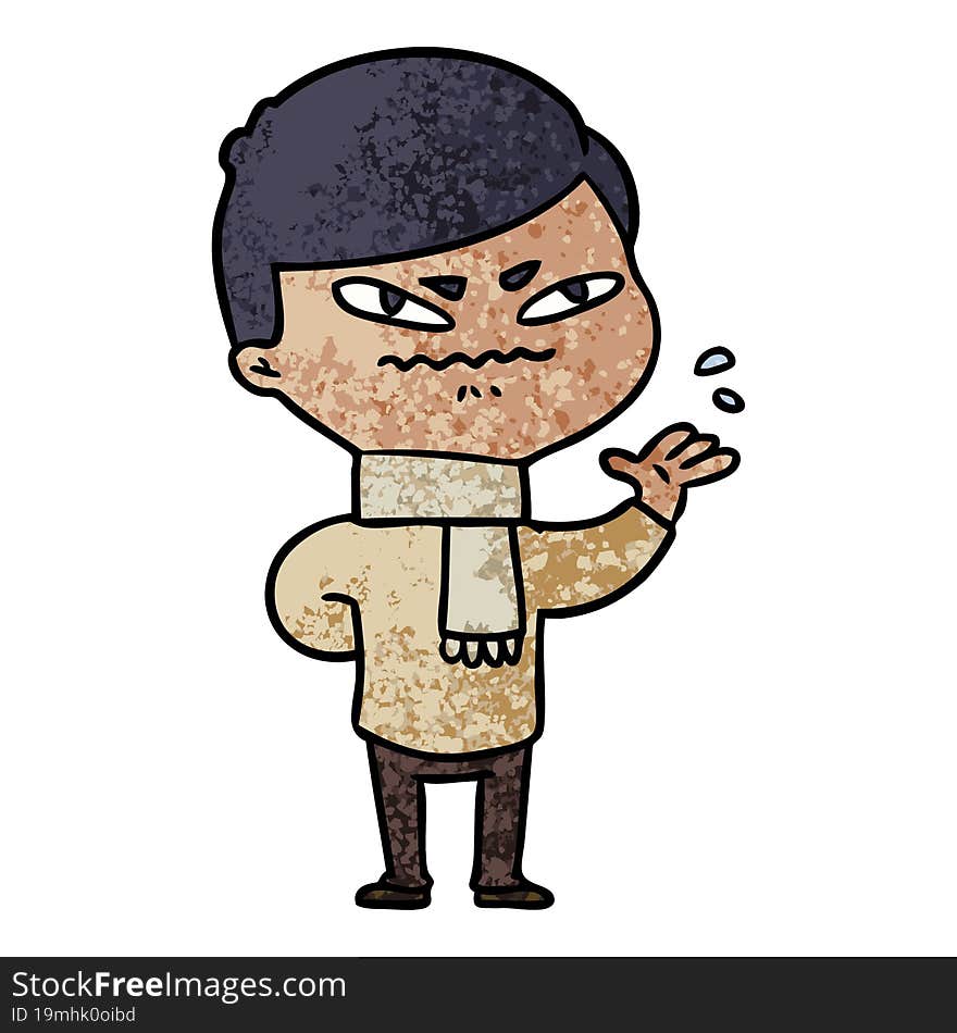 cartoon angry man. cartoon angry man