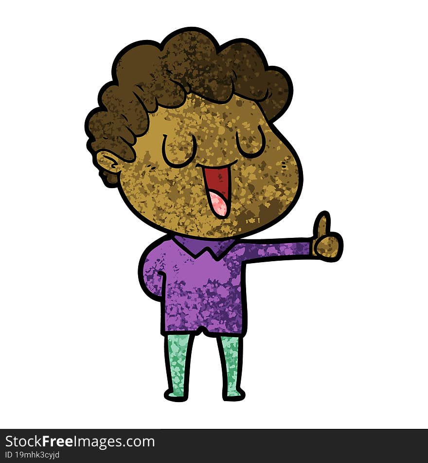 laughing cartoon man giving thumbs up sign. laughing cartoon man giving thumbs up sign