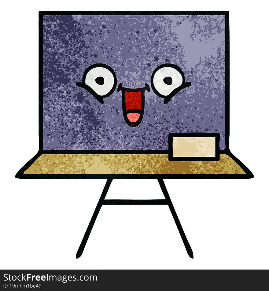 retro grunge texture cartoon chalkboard