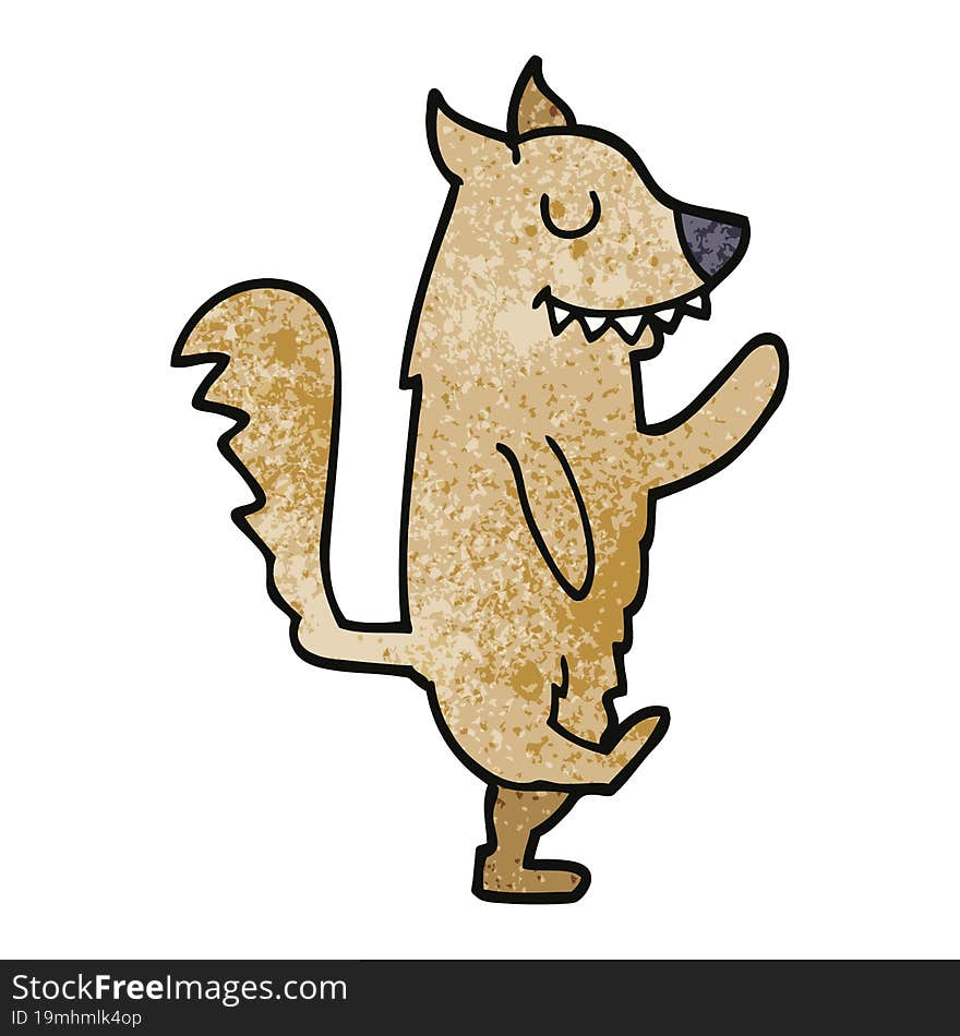 Cartoon Doodle Dancing Dog