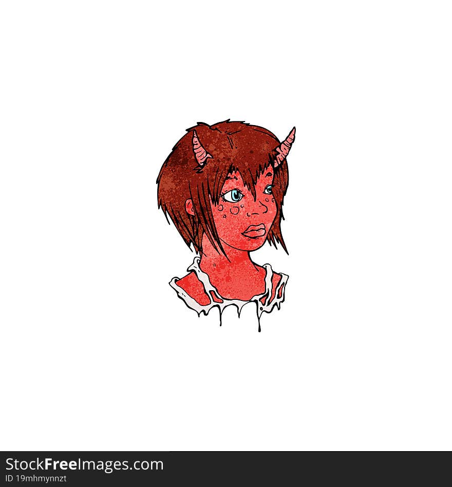 cartoon devil girl