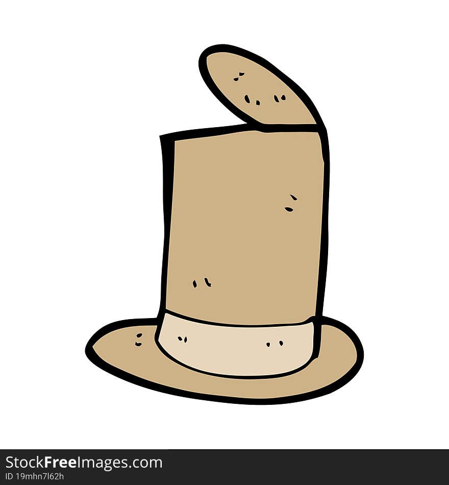 cartoon old top hat