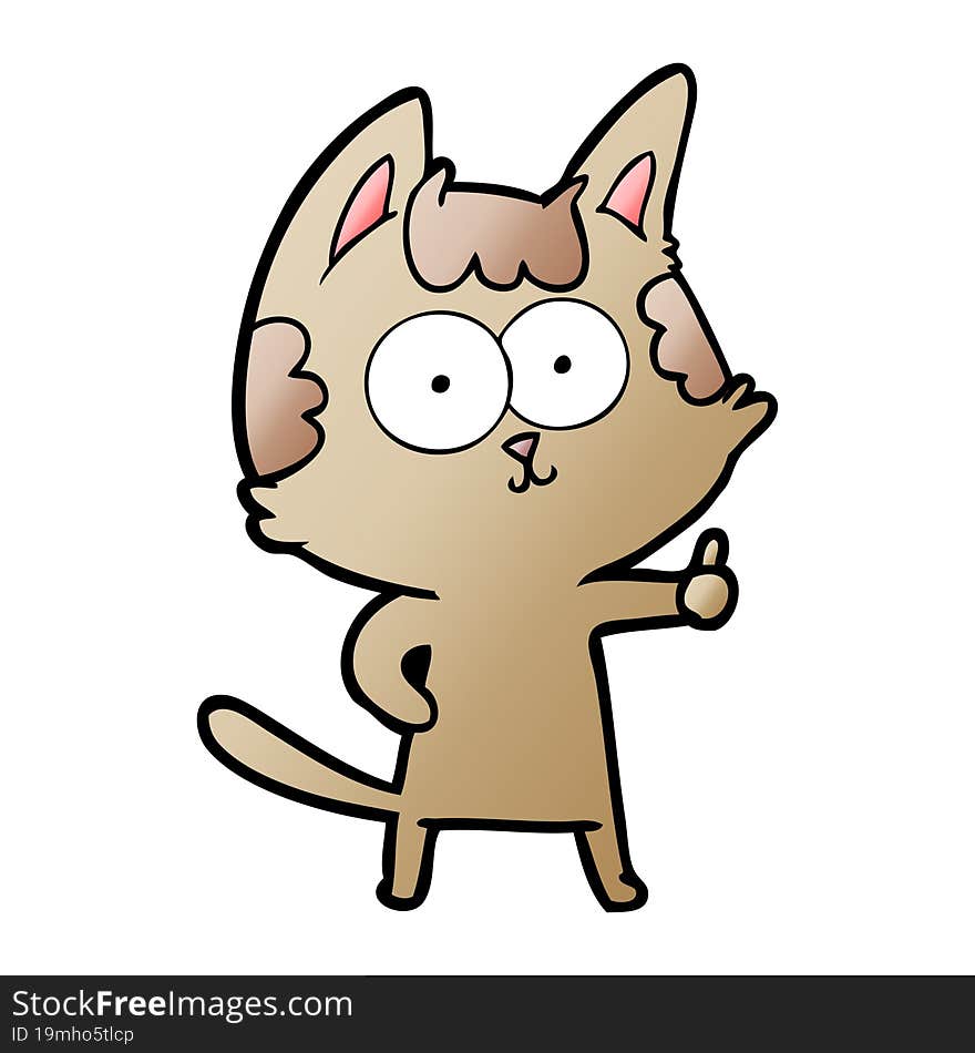 happy cartoon cat. happy cartoon cat