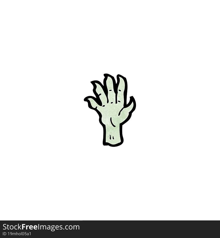 cartoon zombie hand