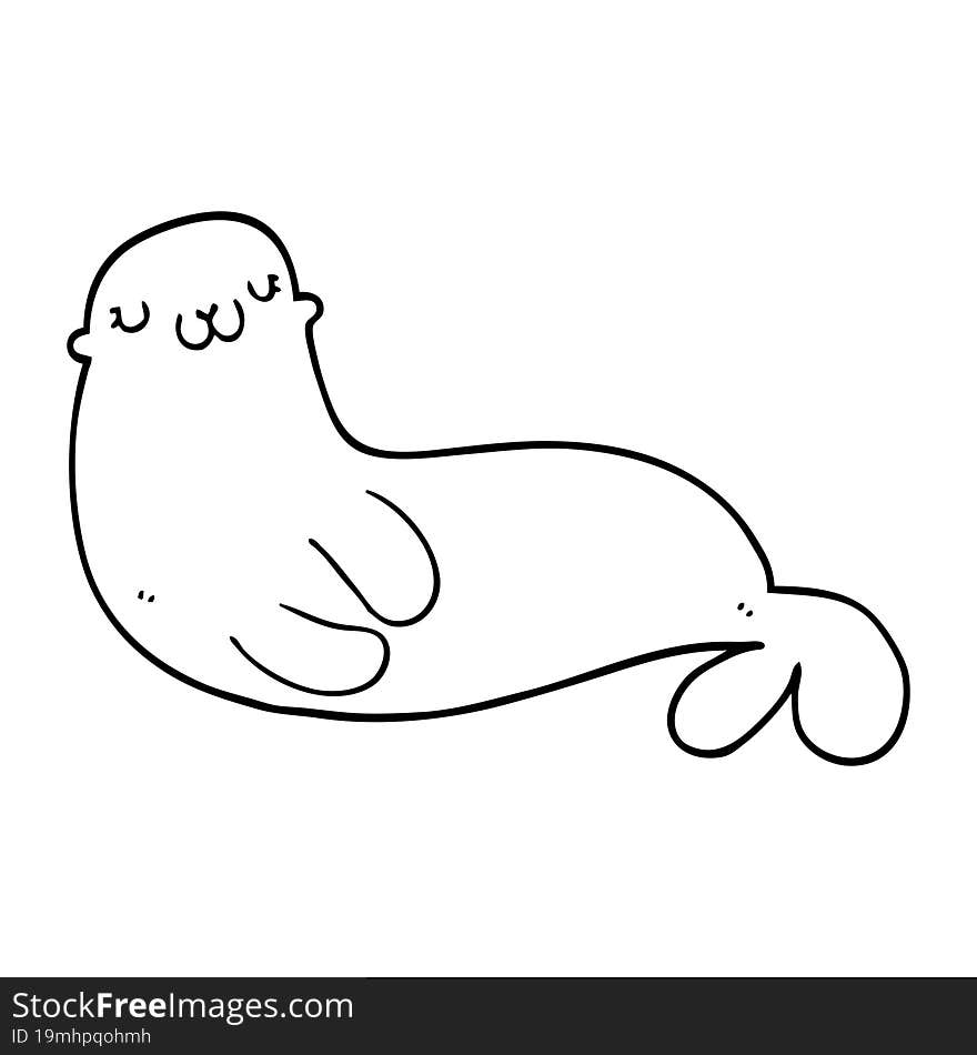 cute cartoon seal