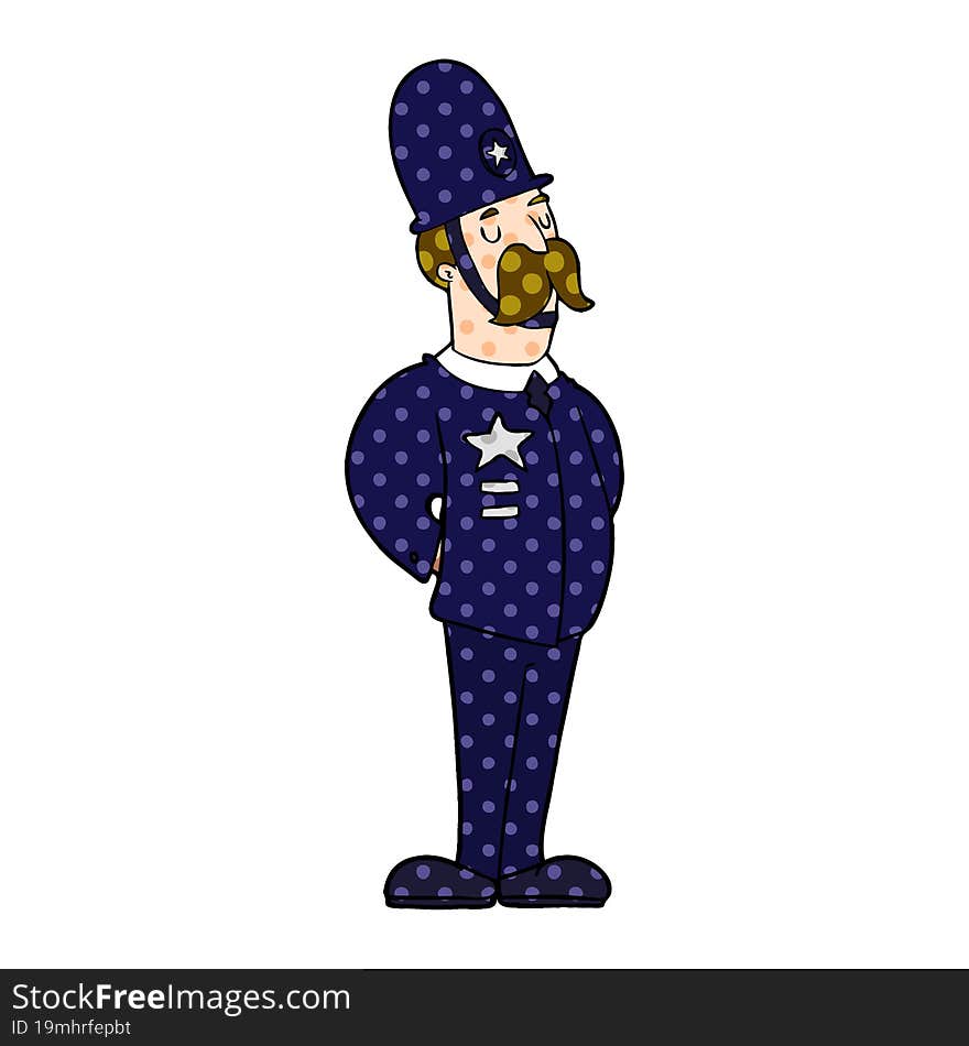 cartoon policeman. cartoon policeman