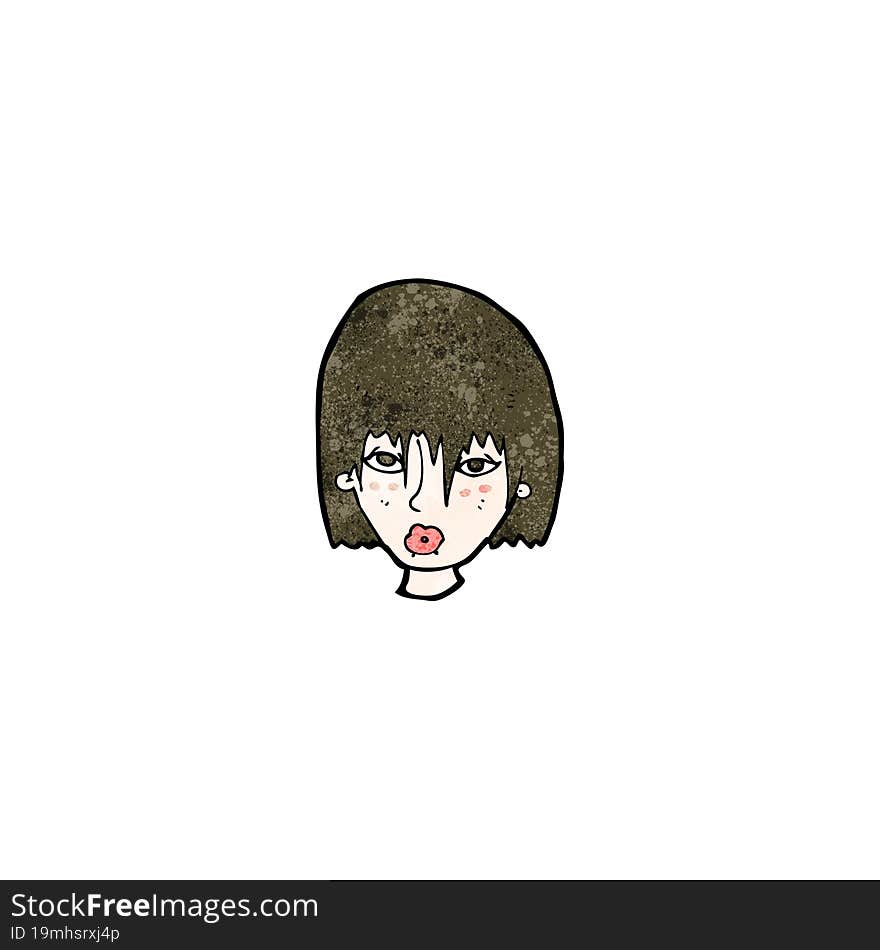 Cartoon Confused Woman S Face