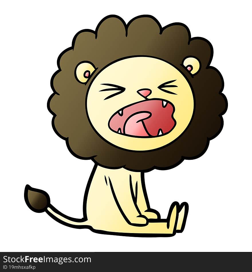 cartoon angry lion. cartoon angry lion