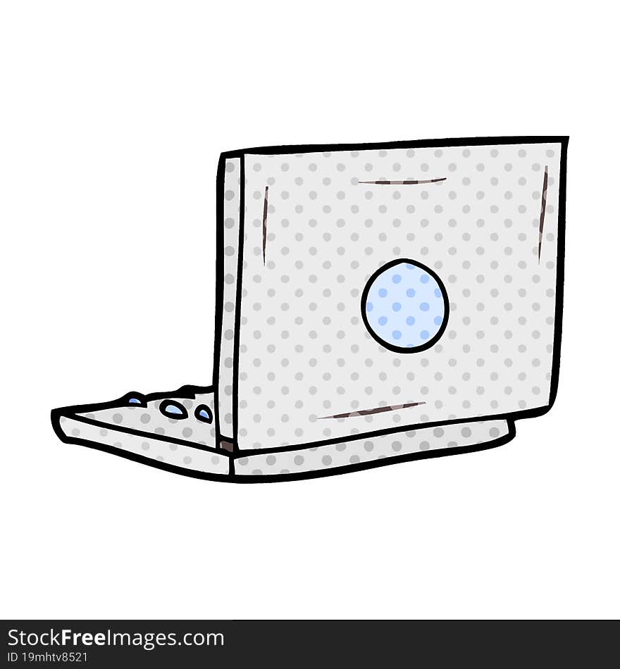 cartoon laptop computer. cartoon laptop computer