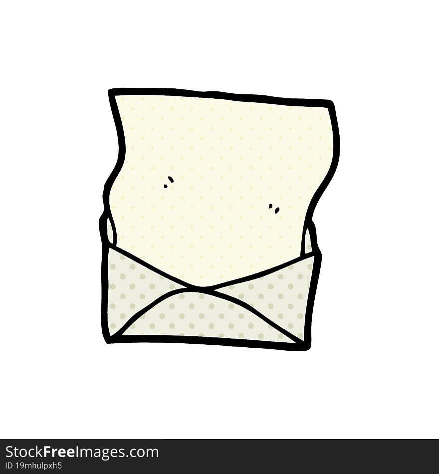 cartoon letter and envelope. cartoon letter and envelope