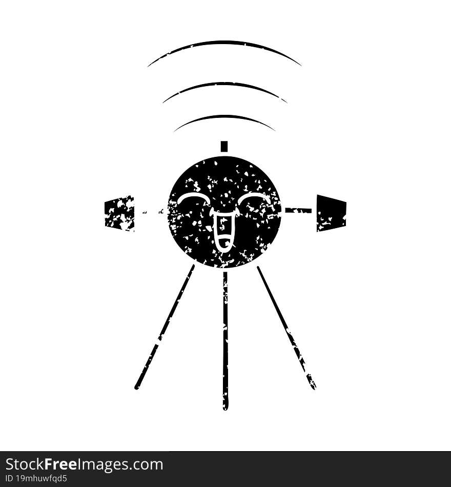 Distressed Symbol Satellite