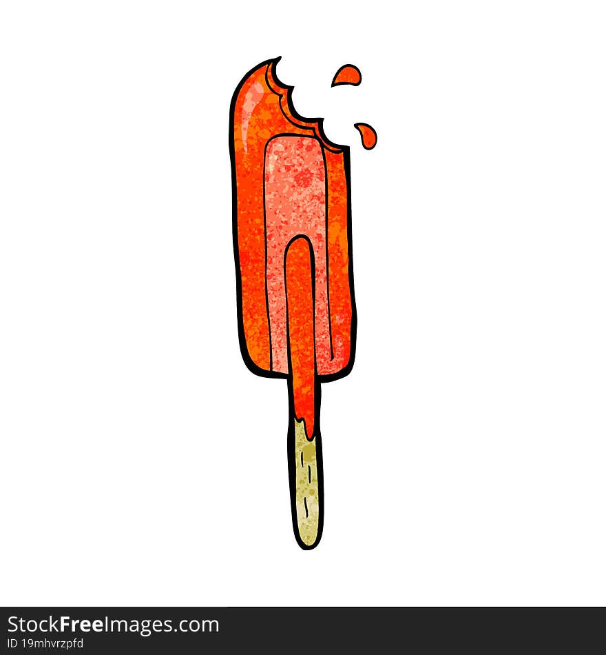 cartoon ice lolly