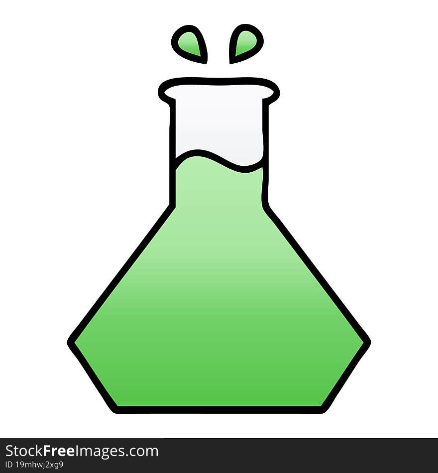 Gradient Shaded Cartoon Science Experiment