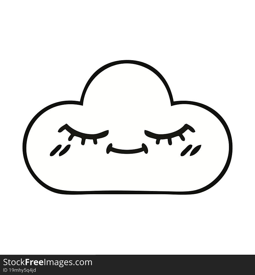 Cute Cartoon White Cloud