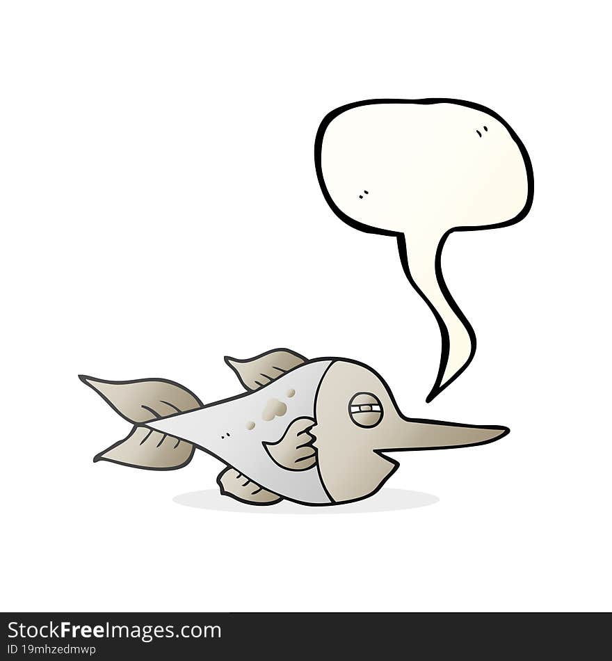 speech bubble cartoon swordfish