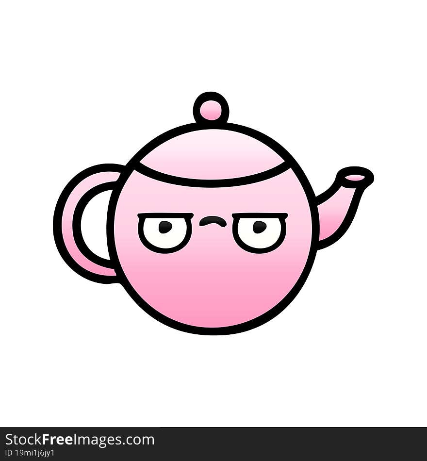 gradient shaded cartoon teapot