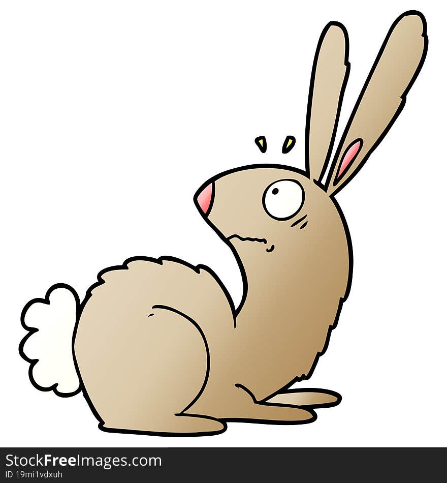 cartoon startled bunny rabbit. cartoon startled bunny rabbit