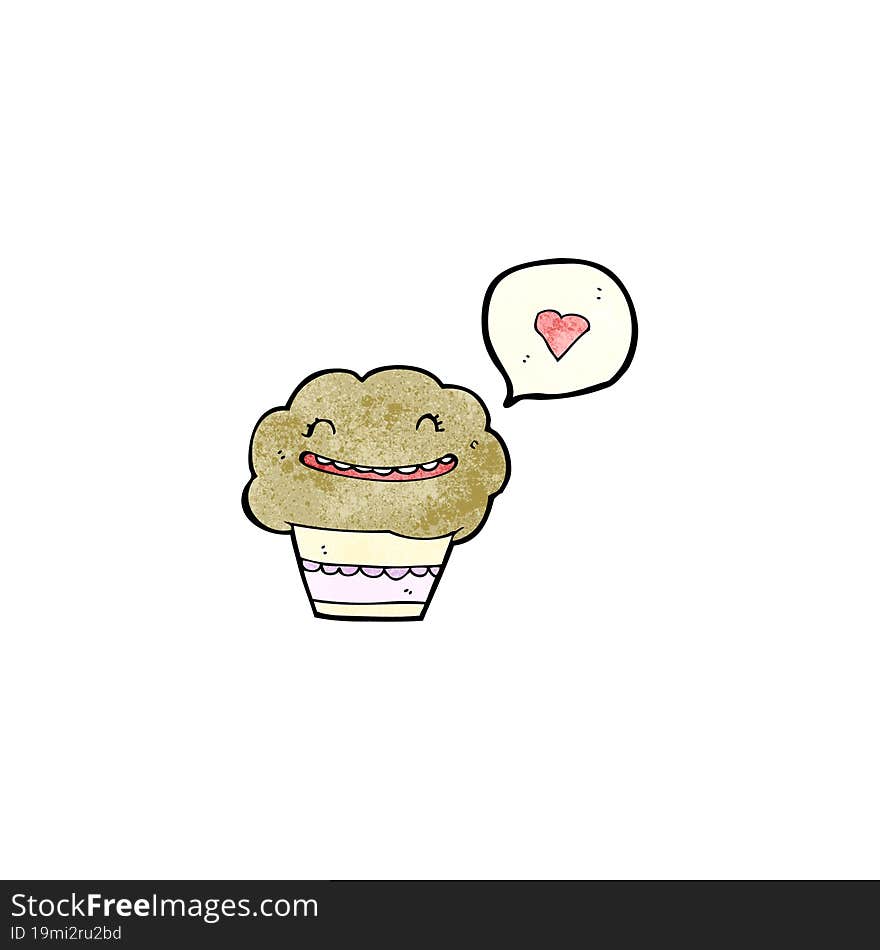 cartoon talking muffin