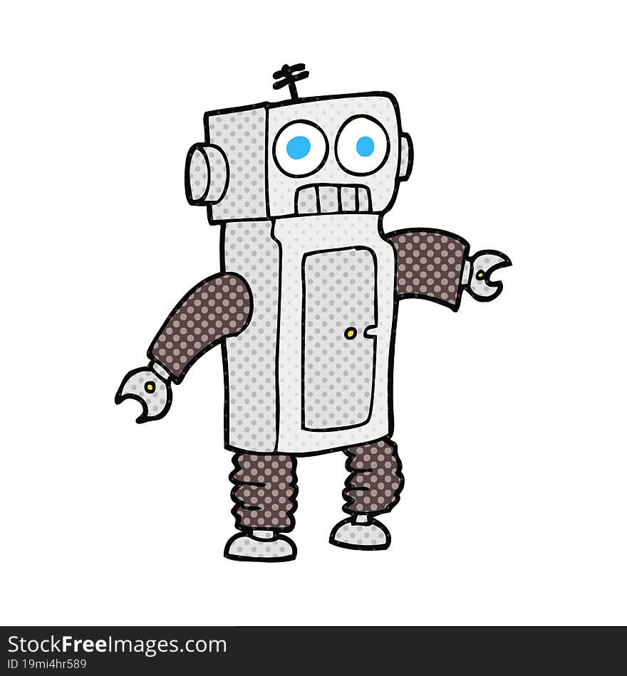 cartoon robot