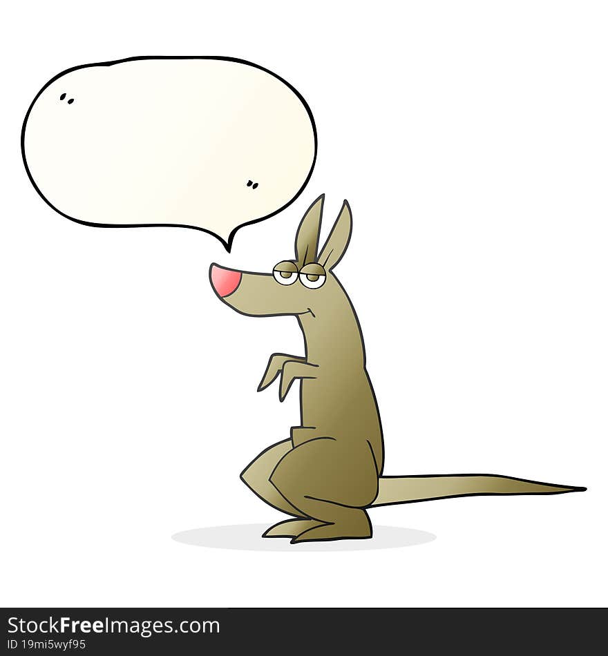 Speech Bubble Cartoon Kangaroo