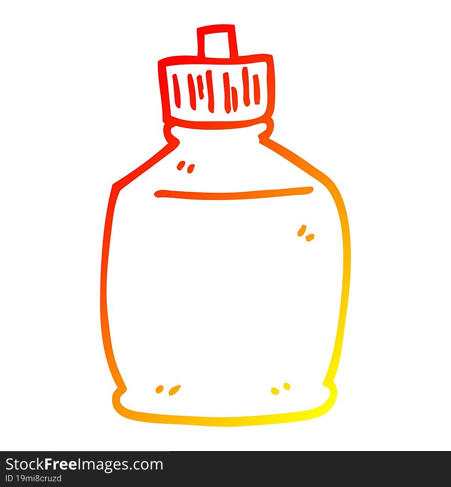 warm gradient line drawing cartoon squirt bottle