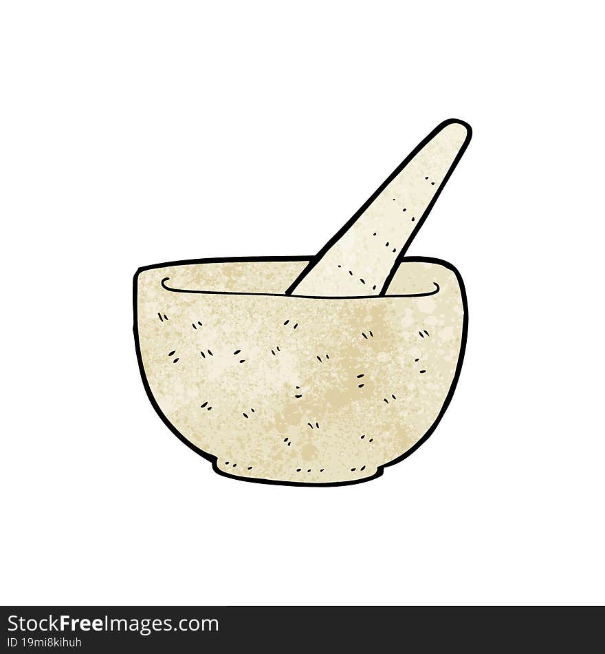 cartoon pestle and mortar