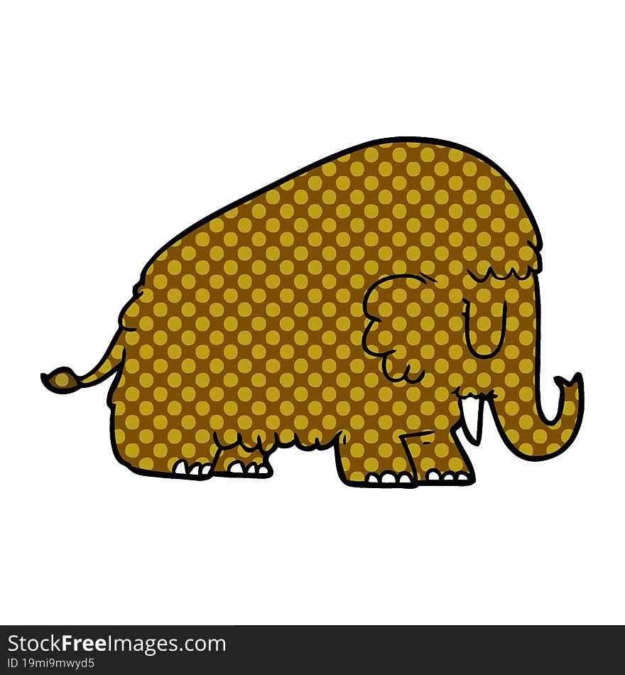 cartoon mammoth. cartoon mammoth