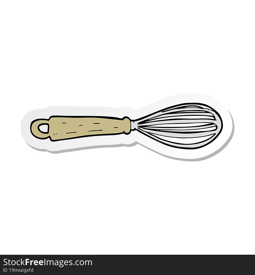 sticker of a cartoon whisk