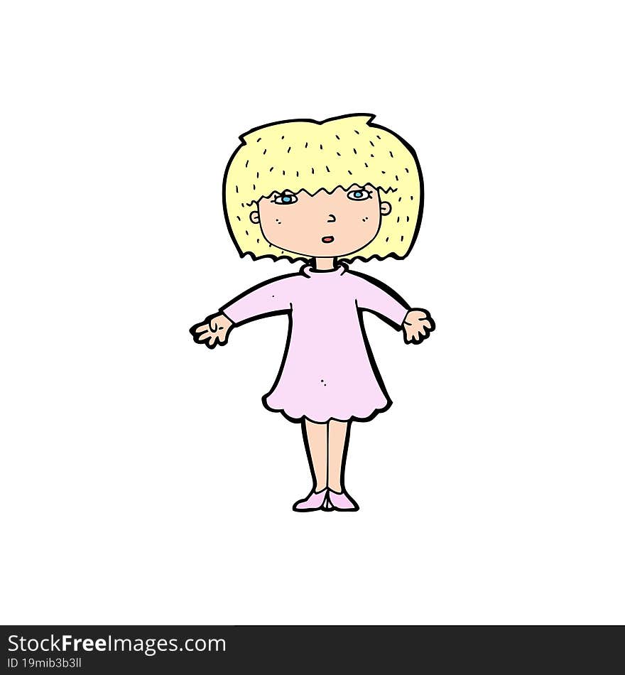 cartoon surprised woman