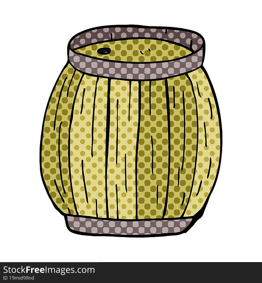 cartoon doodle beer barrel