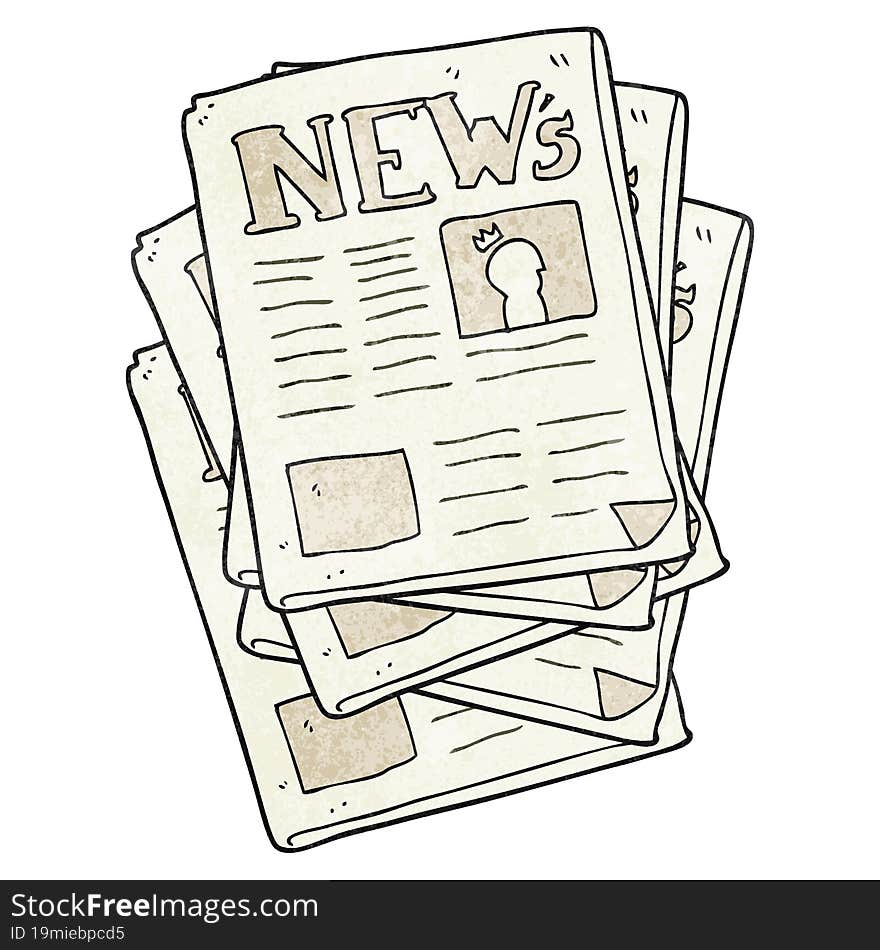 textured cartoon newspaper