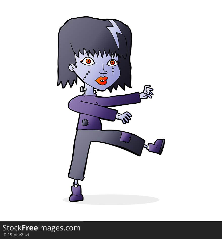 Cartoon Undead Girl