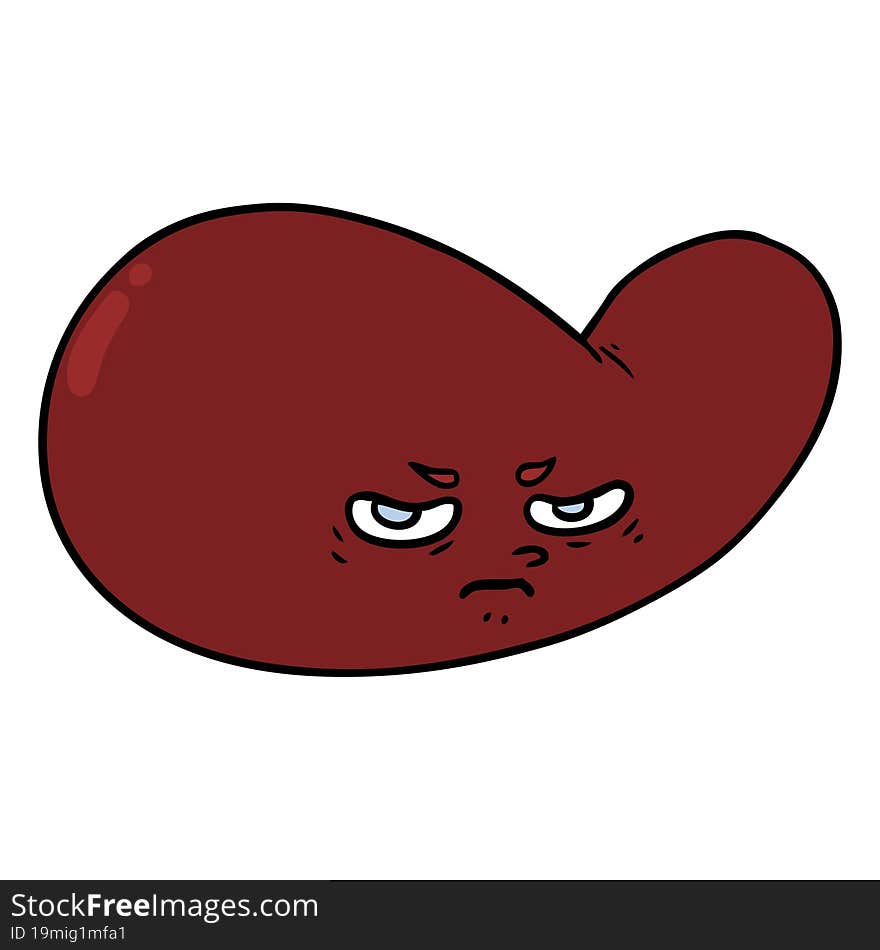 cartoon gall bladder. cartoon gall bladder