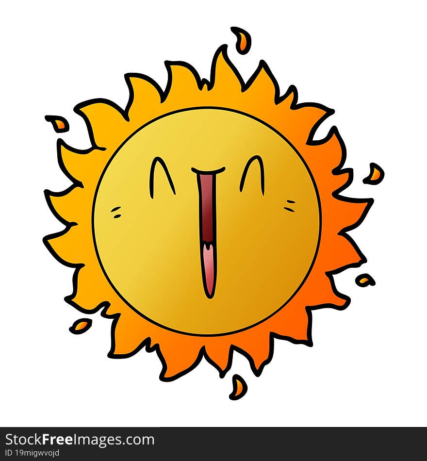 happy cartoon sun. happy cartoon sun