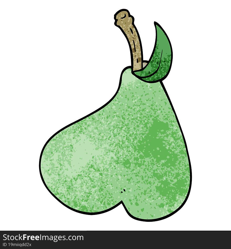 cartoon doodle healthy pear