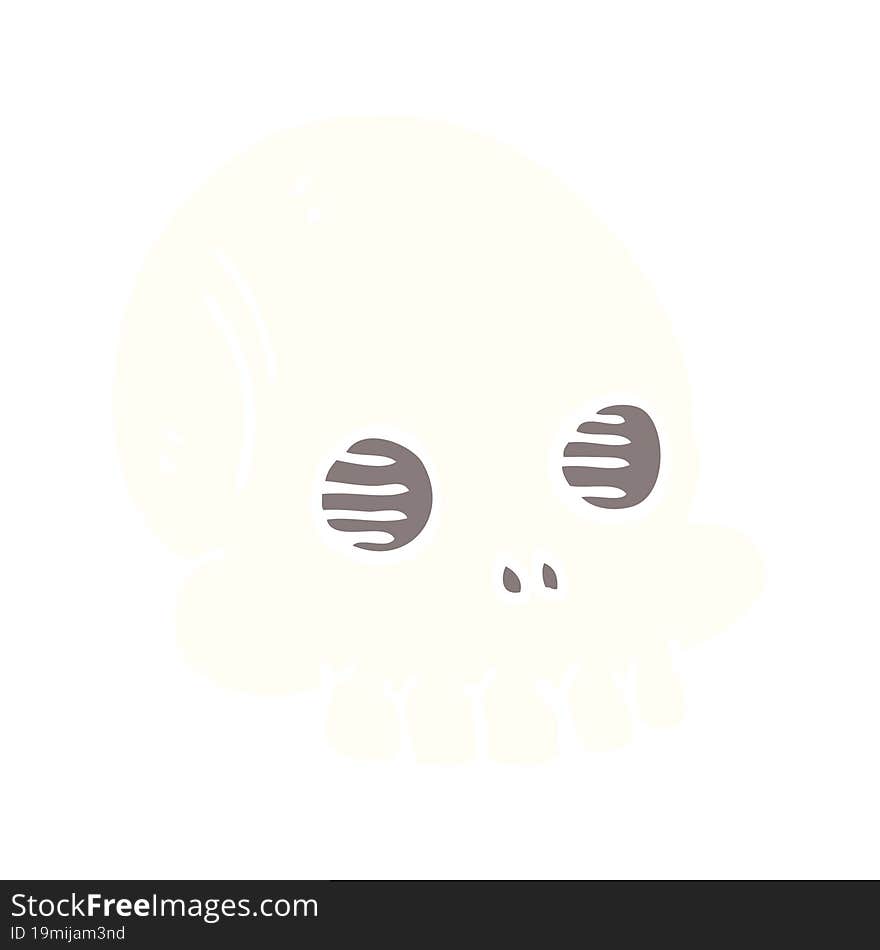 cartoon doodle halloween skull