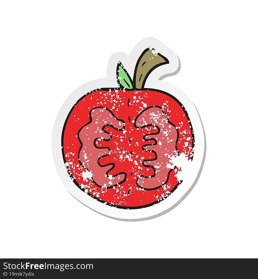 Retro Distressed Sticker Of A Cartoon Tomato